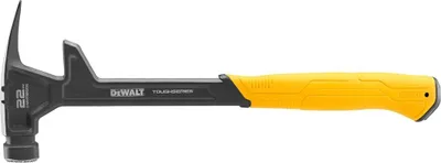 A studio shot of a claw hammer against a white background.