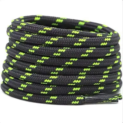 Immagine prodotto di Allacciatura per scarpe Kicks Don Berg, colore nero/verde, lunghezza 180 cm