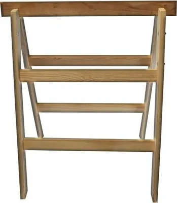 Produktbild von Holz-Klappbock 2-sprossig, massive Ausführung 150kg belastbar, H 80cm, B 60cm