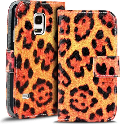 Imagen del producto de Funda de cuero sintético (PU) con diseño para Samsung Galaxy S5, tipo estuche protector