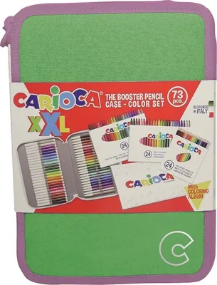 Immagine prodotto di Pennarelli e pastelli CARIOCA XXL, 72 pezzi in astuccio + libro da colorare