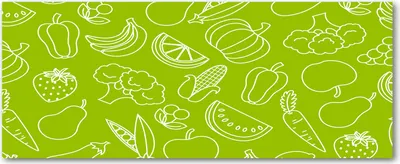 Produktbild von Tulup® Leinwandbild - 125x50 cm - Wandkunst - Drucke auf Leinwand - Leinwanddruck  - Essen & Getränke - Grün - Obst Gemüse