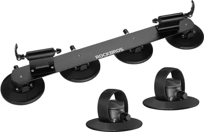 Produktbild von ROCKBROS Fahrradträger mit Saugnäpfe, Fahrrad Dachgepäckträger, für 2 Fahrräder, Schwarz