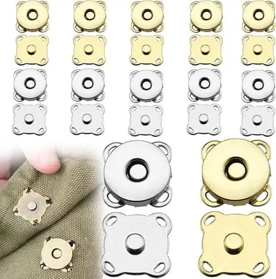 Obrázek produktu pro 10 párů magnetických knoflíků na přišití – 14 mm magnetické knoflíky pro DIY šití, 2 barvy