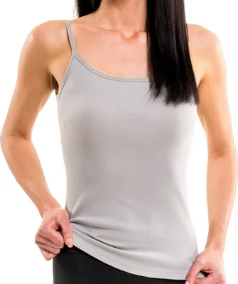 Produktbild von HERMKO 1560 Damen Träger Top - 100% Baumwolle, Unterhemd mit Spaghettiträger - Weich & Strapazierfähig, Farbe:grau, Größe:36/38 (S)