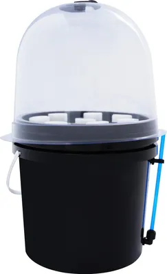 Produktbild von Hydroponik Anzuchtset - 8-Pflanzplätze - PP/PVC - Wasserstandsanzeige - Für Balkongarten - Schwarz