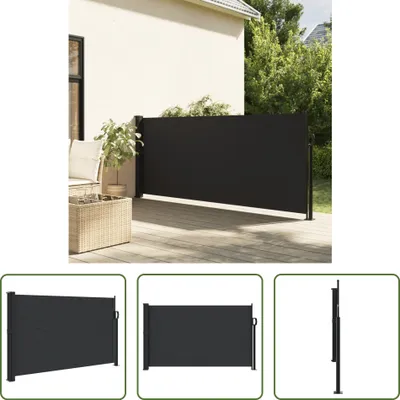 Productafbeelding van De Living Store zonnescherm, uitrolbaar, zwart, 120x600 cm