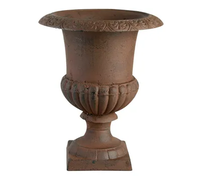 Produktbild von Dehner Pflanzvase nostalgisch, Ø 31 cm, Höhe 44 cm, Gusseisen, edelrostfarben
