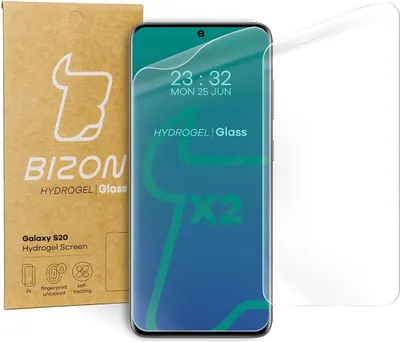 Produktbild von Bizon Glass Hydrogel Displayschutzfolie, Galaxy S20, 2 Stück