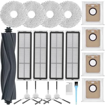 Produktbild von Zubehör für Dreame L10s Ultra Saugroboteri, Ersatzteile für Xiaomi X10+ Staubsauger, 1 Hauptbürste, 4 HEPA-Filter, 4 Wischtücher, 4 Seitenbürsten, 4 Staubbeutel, 2 Reinigungsbürsten