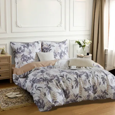 Zdjęcie produktu dla Pościel 160X200 + 2 Poszewki Na Poduszki 70X80 Dwustronne Satynowe Prześcieradła