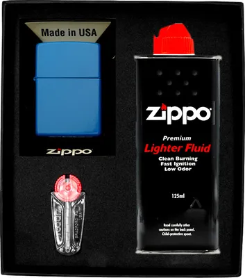 Produktbild von Feuerzeug-Set ZIPPO  SKY BLUE MATTE Geschenk No1