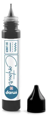 Produktbild von Darwi Glass Outliner Konturenfarbe für Glas 30 ml - Schwarz