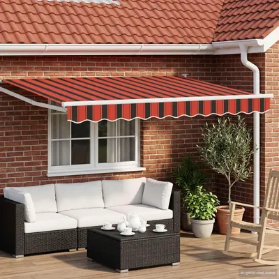 Produktbild von vidaXL Elektrische ausziehbare Markise Orange und Schwarz 2,5 x 2 m