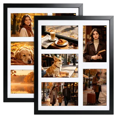 2er Set Fotocollage-Rahmen 10x15 cm, Bilderrahmen für mehrere Fotos