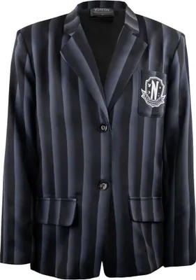 Productafbeelding van Wednesday Jacke, Nevermore Academy, zwarte blazer met strepen