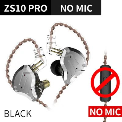 Produktbild von KZ ZS10 Pro 3,5 mm kabelgebundener In-Ear-Kopfhoerer 1DD + 4BA Hybrid-HiFi-Musik-Kopfhoerer Sport-Headset 2pin Abnehmbares Kabel