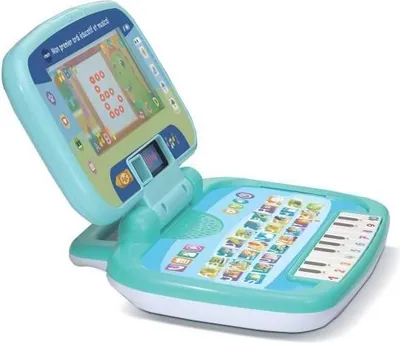 Zdjęcie produktu dla Komputer Edukacyjny dla Dzieci, 2 Tryby Gry, 10 Klawiszy Pianina, 7 Aktywności Edukacyjnych, Nauka Alfabetu i Cyfr, 2-5 Lat