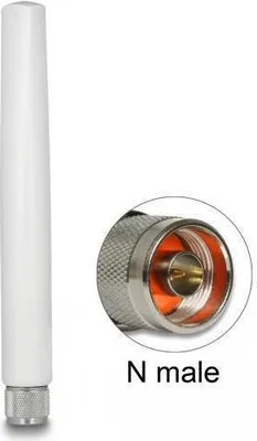 Produktbild von DeLOCK 89637, 2,09 dBi, 0.868 GHz, 50 Ohm, Omnidirektionale Antenne, N-Typ, Männlich