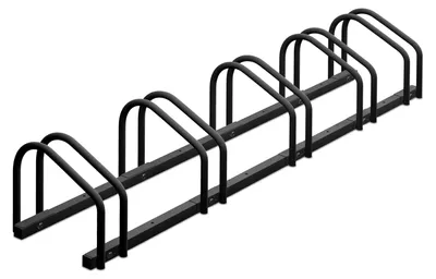 Zdjęcie produktu dla Stojak na rowery - Na 5 rowerów - Stal - 130 x 27 x 33 cm - Antracytowy