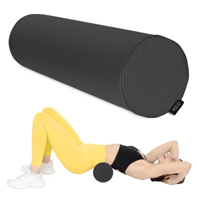 Produktbild von 4FIZJO Rehabilitationsrolle, Massage-Schaumrolle, Gymnastik, Mittelharte Korrekturrolle – schwarz