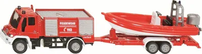 Immagine prodotto di Autopompa SIKU 1636 Unimog con barca