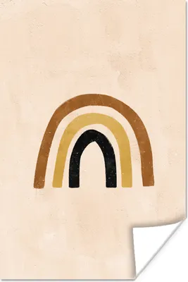 Produktbild von MuchoWow® Poster Regenbogen - Bohème - Pastell 80x120 cm - Papierdruck