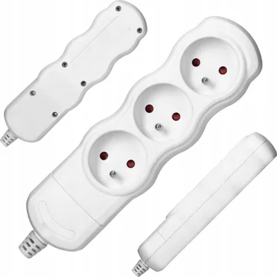 Immagine prodotto di ORNO | Ciabatta Elettrica OR-AE-13262 - Bianca - 3 Prese Con Messa A Terra - Compatta E Sicura - 3680 W