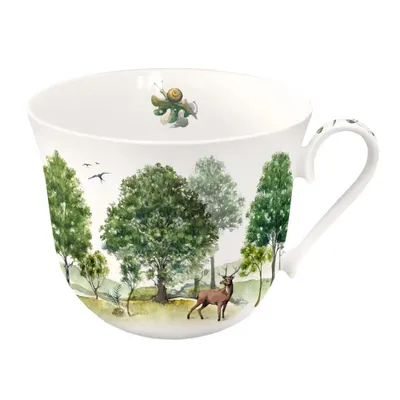 Produktbild von Grätz Verlag Porzellantasse Laubbäume, Einzelbild, 0,4 l, Tasse, Universal, Mehrfarbig, Porzellan