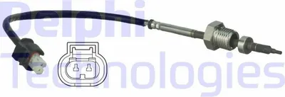 Produktbild von DELPHI TS30068 Abgastemperatursensor passend für MERCEDES-BENZ A-Klasse (W169) 160mm