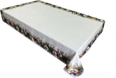 Produktbild von Tischdecke, Weihnachtstischdecke, schmutzabweisend 140x300 Creme, Kugeln 964