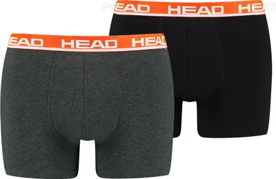 Produktbild von Head HEAD 2P Boxershorts Basic II Schwarz & Grau - S