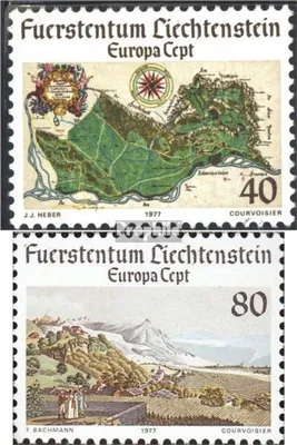 Produktbild von Briefmarken Liechtenstein 1977 Mi 667-668 (kompl.Ausg.) gestempelt Europa