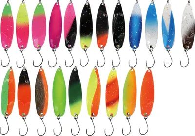 Produktbild von Paladin Trout Spoons Style Tiger 3,2g - Forellenblinker, Farbe:pink-gelb-glitter / weiß-schwarz