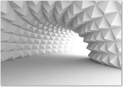 Produktbild von Tulup® Glas-Bild - 100 x 70 - Wandbild aus Glas - Wandkunst - Wandbild hinter gehärtetem Sicherheitsglas - Kunst: modern & klassisch - Abstrakter Tunnel - Grau