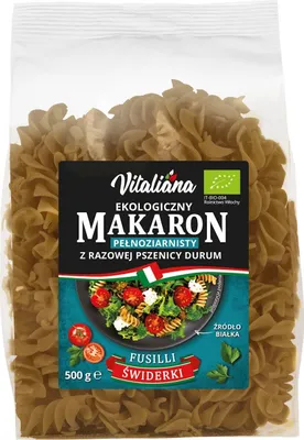 Obrázok produktu pre Cestoviny (celozrnná krupica) FUSILLI500 g - VITALIANA