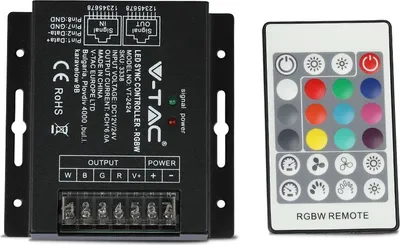 Obrázok produktu pre V-TAC LED pásik - príslušenstvo - RGB + W ovládač - diaľkové ovládanie 24 tlačidiel - IP20