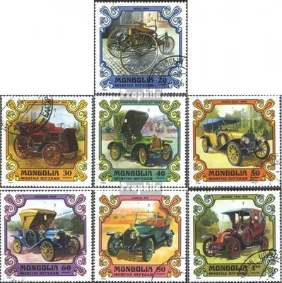 Produktbild von Briefmarken Mongolei 1980 Mi 1328-1334 (kompl.Ausg.) gestempelt Alte Autos
