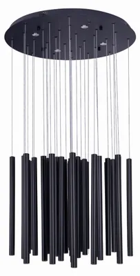 Zdjęcie produktu dla Żyrandol LED ORGANIC czarny 33W Ciepła biel 2200lm metal wym:180x62x62cm IP20 Maxlight