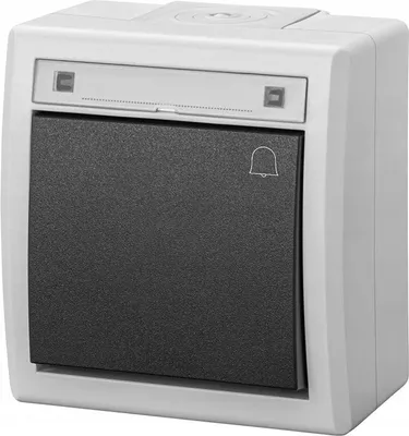 Image de Elektro-Plast | Interrupteur Aquant 2K - Gris RAL 7035 - Étanche IP55 - Résistant aux chocs et à l'humidité