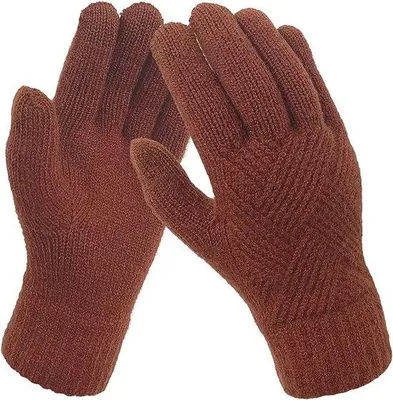 Produktbild von Thermohandschuhe für Damen, mit Zopfmuster, dicker Touchscreen-Funktion, Winterhandschuhe mit warmer Thermofütterung, Bündchen, elastisch und winddicht