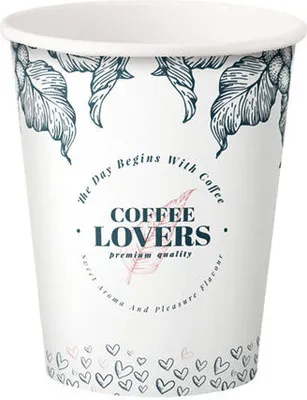 Produktbild von 400x Kaffeebecher CoffeeToGo Pappbecher Design COFFEE LOVERS 200ml