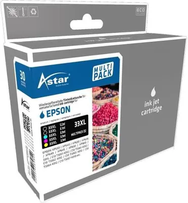 Image de Cartouche d'encre Astar AS45530 noir/photo-noir/cyan/magenta/jaune