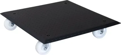 Produktbild von WAGNER Pflanzenroller ALASKA - 45 x 45 x 9,5 cm, In- & Outdoor, Alu Noppenblech, schwarz, Tragkraft 150 kg - DE Ware - 20139101