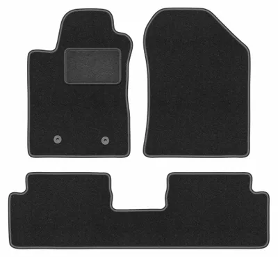 Produktbild von Velours-Fußmatten für Toyota Corolla Verso II 2004-2009 (Minivan) – 3-tlg, Graphit, passgenau – Wielganizator LUX