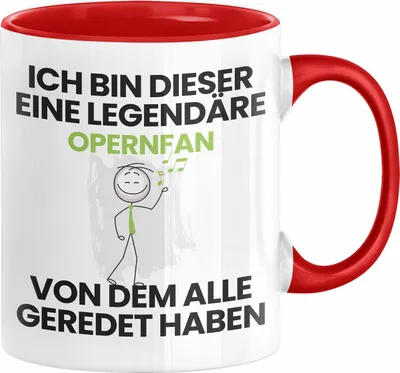 Produktbild von Opernfan Geschenk Tasse Lustige Geschenkidee Geburtstag für Opernfan Ich Bin Dieser Legendäre Opernfan Von Dem Alle Geredet Haben Kaffee-Becher (Rot)