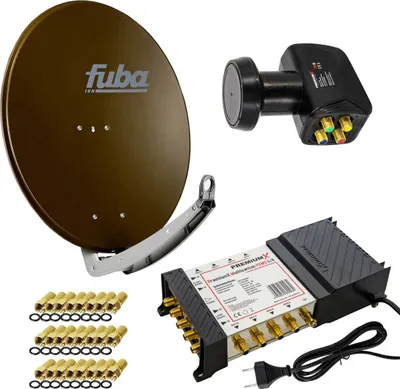 Produktbild von PremiumX Satelliten-Komplettanlage Fuba DAA 780 B Antenne 5/8 Multiswitch LNB F-Stecker