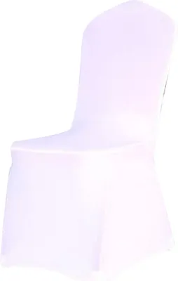 Produktbild von 1pcs Sitzstuhlabdeckung elastischer Universal Polyester Elasthan Stuhlabdeckung für Hochzeit-Weiß