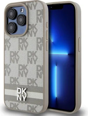 Produktbild von Dkny PolyurethanLeather Checkered Pattern And Stripe Iphone 14 Pro Max Handyhülle    One Size