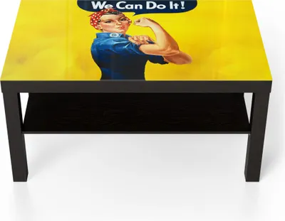 Produktbild von DEQORI Couchtisch 90x55 cm Schwarz 'Rosie die Nieterin' Glas Beistelltisch